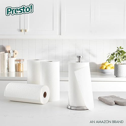 Amazon Brand - Presto! Ultra-Strong Premium Paper Towels, 158 Sheet Huge Roll - Flex-a-Size, 12 Rolls (2 Packs of 6), Equivalent to 38 Regular Rolls, White