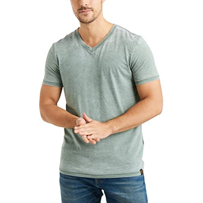 Lucky Brand Venice Burnout V-Neck Tee Laurel Wreath MD