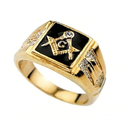 QMTIHU Masonic Men Ring S925 Sterling Silver Freemason Masonic Rings Silver Freemason Ring Jewelry for Men Father’s Day (Personalized)