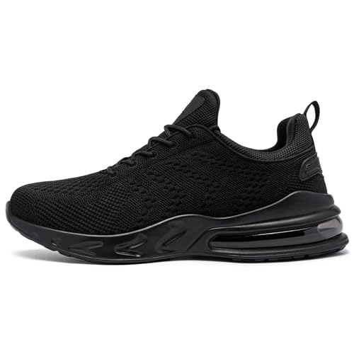 LARNMERN Men Non Slip Work Sneakers Water Resistant Food Service Zapatos Trabajo Antideslizantes Walking Shoes Waterproof Shoes Slip-on, Black 11 Wide