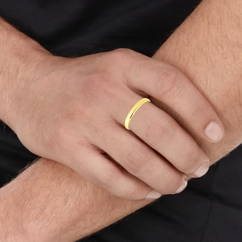 Floreo 10k Yellow Gold 3mm Solid Polished Comfort Fit Wedding Band Ring Size 10