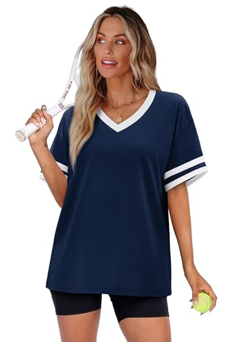 Business Casual Outfits Tops for Women Plus Size Fashion Clothing Workout Tops for Women Blouses Dressy Casual Oversized Tshirts Trendy Short Sleeve T Shirts Cute Summer Outfits Party Work Clothes XL