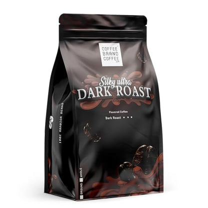 Silky Dark Roast Coffee Brand Coffee | Bold and Rich Blend of Premium | Luxurious, and Robust Whole Beans Coffee | Experience A Delicious, Velvety-Smooth, Strong Taste | 12 Oz
