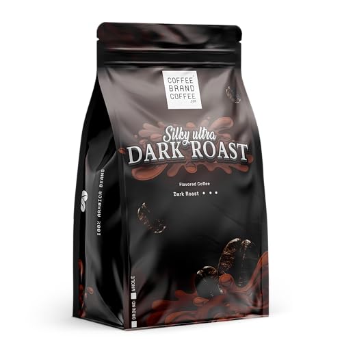 Silky Dark Roast Coffee Brand Coffee | Bold and Rich Blend of Premium | Luxurious, and Robust Whole Beans Coffee | Experience A Delicious, Velvety-Smooth, Strong Taste | 12 Oz