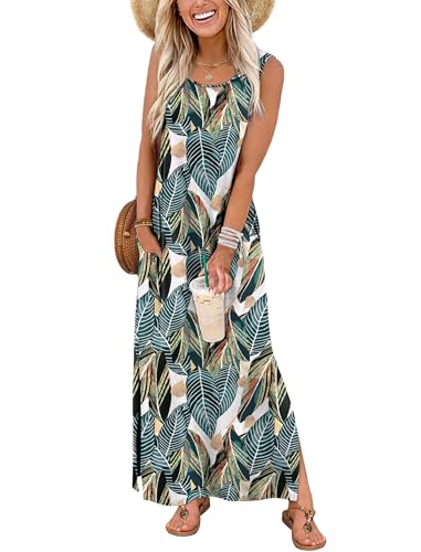 Summer Dresses for Women 2026 Maxi Dress Boho Flowy Long Hawaiian Dresses Travel Spring Outfits Cruise Essentials 2026 Resort Wear Beach Vacation Plus Size Clothes Floral Sundress Casual Green