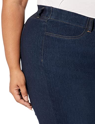 Amazon Essentials Women's Pull-On Mid Rise Stretchy Knit Jegging (Available in Plus Size), Dark Wash, X-Large