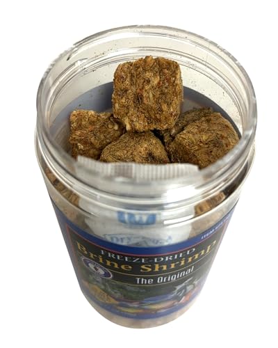 San Francisco Bay Brand Fish Food Freeze Dried Brine Shrimp - All Natural, Sustainably Harvested, High Protein Dried Brine Shrimp for Freshwater and Saltwater Fish - 0.71 oz (20g)