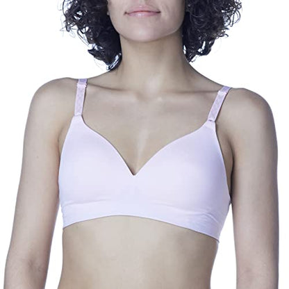 Pink Wear Everywhere Lightly Lined Bra - Warner's Women's Cloud 9 Super Soft Wireless Lightly Lined Comfort Bra 1269 Pale Pink