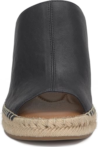 Lucky Brand Women's Cabriah Espadrille Wedge Sandal, Black, 7