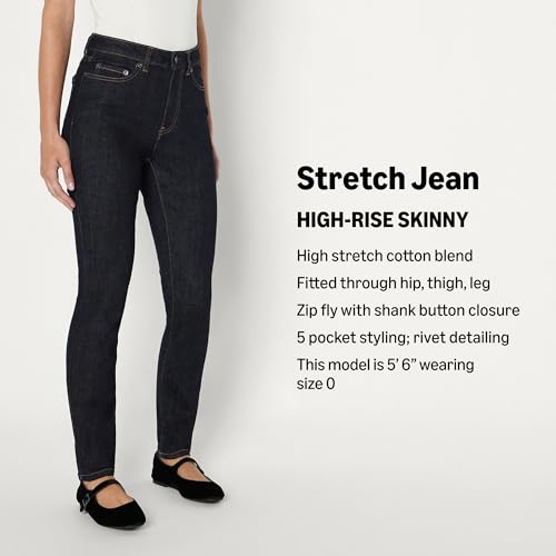 Amazon Essentials Women's High Stretch High-Rise Skinny Jeans, Rinse, 18 Short
