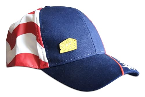 Novel Merk Swiss, Brie, & Other – Cheese Lapel Pin, Hat Pin & Tie Tack Set - with Clutch Back (3- Swiss), Medium, Yellow