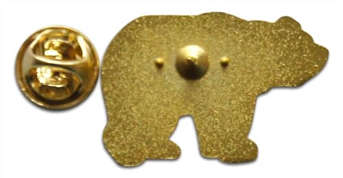 Novel Merk Land & Sea Animal - Penguin, Llama, & Other Wildlife Lapel Pin, Hat Pin & Tie Tack Set - with Clutch Back (3- Bear)