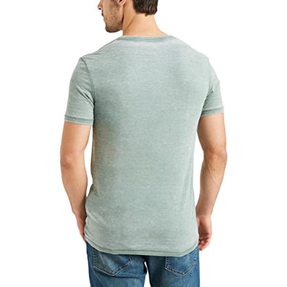 Lucky Brand Venice Burnout V-Neck Tee Laurel Wreath MD