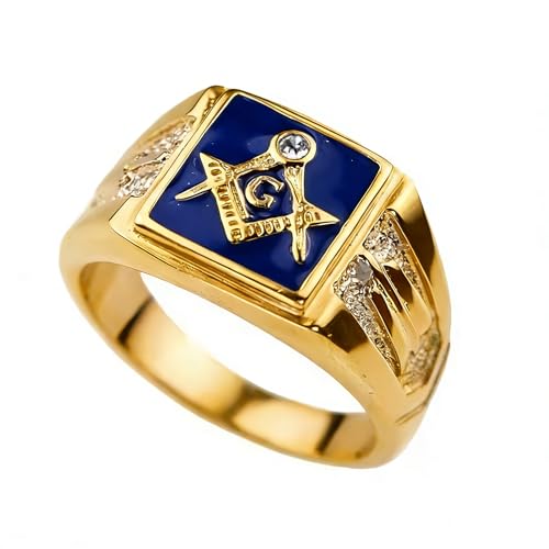 QMTIHU Masonic Men's Ring S925 Sterling Silver Freemason Masonic Rings Silver Freemason Ring Gift for Men Father’s Day (11)