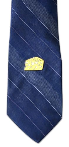 Novel Merk Swiss, Brie, & Other – Cheese Lapel Pin, Hat Pin & Tie Tack Set - with Clutch Back (3- Swiss), Medium, Yellow
