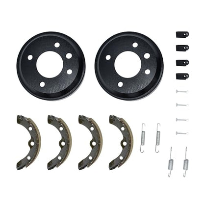 Notonmek 1011137 101146302 101816301 101146302 1011296 Golf Cart Brake Drum Hub Brake Shoes And Brake Shoes Spring Kit Compatible With Club Car DS 1981-1994