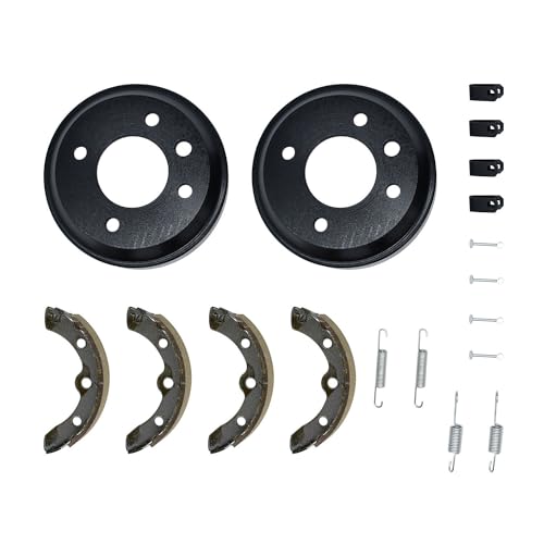 Notonmek 1011137 101146302 101816301 101146302 1011296 Golf Cart Brake Drum Hub Brake Shoes And Brake Shoes Spring Kit Compatible With Club Car DS 1981-1994