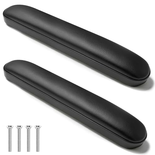 Bgxizin Padded Armrests for Wheelchair, Premium Wheelchair Armrest Pads, 13-7/8" Long Wheelchair Armrest Replacement Parts, Compatible with All Brands(1 Pair)