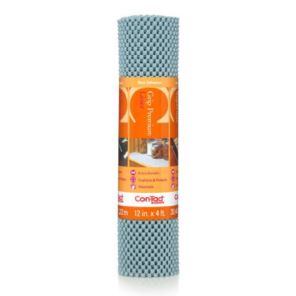 Con-Tact Brand Grip Premium Shelf Liner, Thick and Non-Adhesive Drawer Liner, Multi-Purpose and Easy to Use, 12" x 4', Lagoon, Pack of 1
