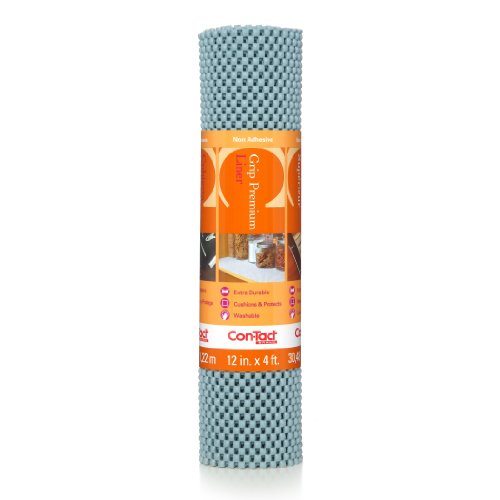 Con-Tact Brand Grip Premium Shelf Liner, Thick and Non-Adhesive Drawer Liner, Multi-Purpose and Easy to Use, 12" x 4', Lagoon, Pack of 1