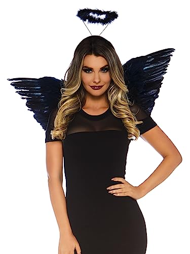 Angel Wings and Halo Costume Accessory Kit - 2 Piece Feathered Set
