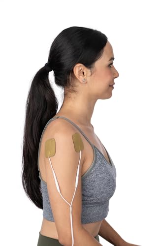 Discount TENS Brand - Premium Replacement Electrodes Compatible with TENS 7000 – 20 Pack (2"x2" Self-Adhesive Wired Pads), Durable Reusable TENS Unit Electrode Pads with 2mm Pin Connector