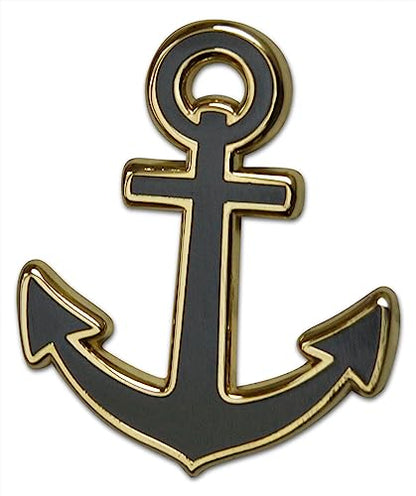 Novel Merk Lighthouse, or Anchor, or Nautical Ocean Lover Lapel Pin, Hat Pin & Tie Tack Set with Clutch Back (3-Anchor)