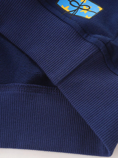 Children's Christmas Print Crew Neck Sweatshirt