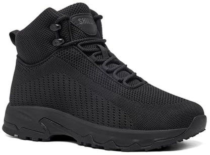 SHULOOK Non Slip Work Boots for Men Slip Resistant Lightweight Kitchen Chef Shoes for Restaurant Food Service Comfy Working Shoe Ankle Support Mesh Walking Footwear Black 11