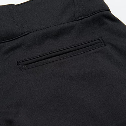 CHAMPRO Women's Tournament Traditional Low-Rise Polyester Softball Pant, Small, Black