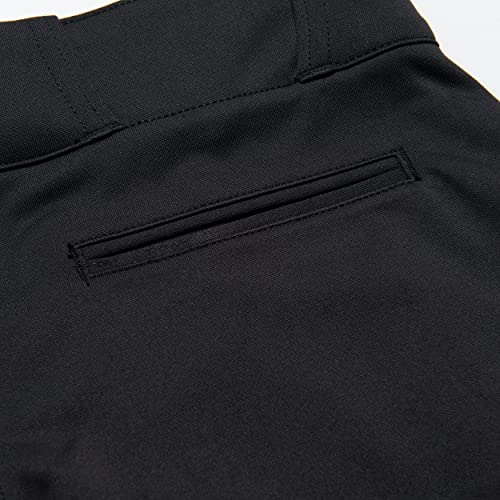 CHAMPRO Women's Tournament Traditional Low-Rise Polyester Softball Pant, Small, Black