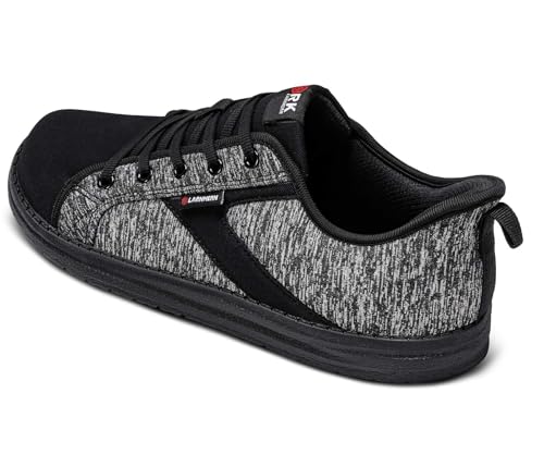 LARNMERN Steel Toe Shoes Men Hands Free Work Shoes Slip On Safety Toe Sneakers Lightweight Comfortable Walking(10.5, Grey Black)