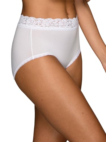 Vanity Fair Women's Flattering Lace Panties: Lightweight & Silky with Superior Stretch, White, 8