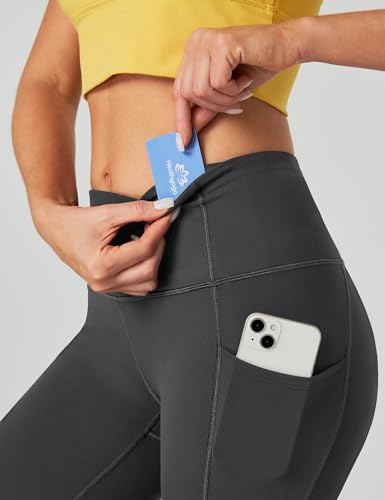 Heathyoga Capri Leggings for Women High Waisted Capri Leggings with Pockets for Women Tummy Control Yoga Pants Women