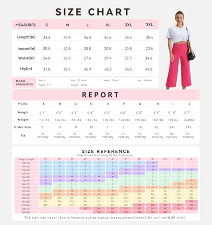 THE GYM PEOPLE Bootleg Yoga Capris Pants for Women Tummy Control High Waist Workout Flare Crop Pants with Pockets (Large, Black)