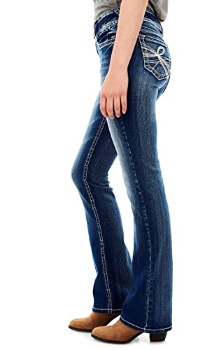 WallFlower Women's InstaStretch Luscious Curvy Bootcut Jeans, Jenna, 17