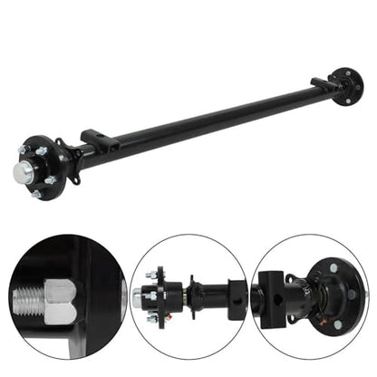 WFLNHB 3,500 lb Idler Trailer Axle 3500 lb Idler 5 Lug 61 Inch Hub Face 46 Inch Spring Center 48 Inch Wide Frame 5 on 4.5 Inch