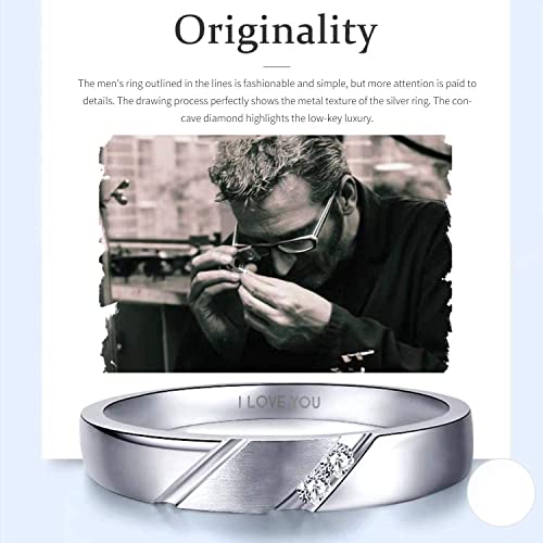 Sunamy Endless Love Matching Couple Rings for Him and Her Set, Adjustable S925 Silver Romantic Heart Design, Engagement Ring
