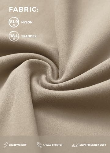 Willit Women's Yoga Pants Wide Leg Dress Work Pants Stretch Casual Pants Slacks with Pockets High Waist 30" Khaki M