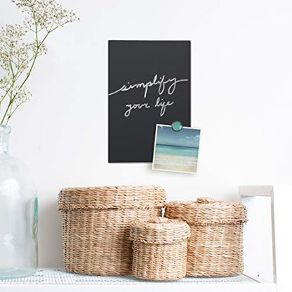 U Brands Magnetic Chalkboard, 11" x 15.5", Frameless, Premium Matte Surface, Includes Marker and Magnet