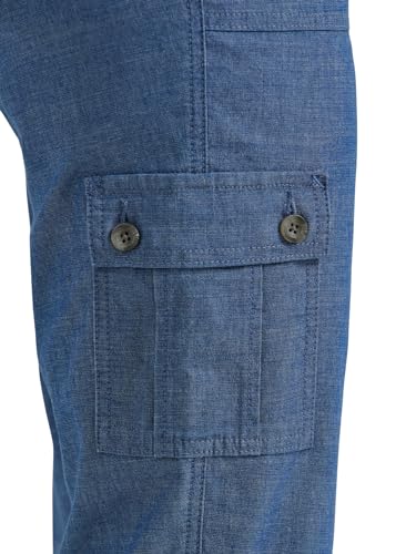 Lee Women's Ultra Lux Comfort with Flex-to-Go Cargo Capri Pant Chambray 12