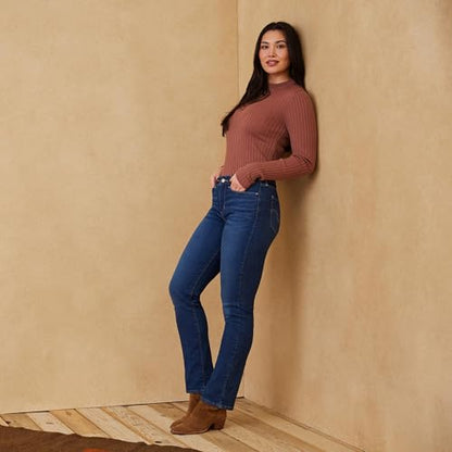 Levi Strauss Signature Gold Women's Curvy Totally Shaping Straight Jeans Mid-Rise Stretch Denim (Available in Plus Size), Jackson Square, 14 Short