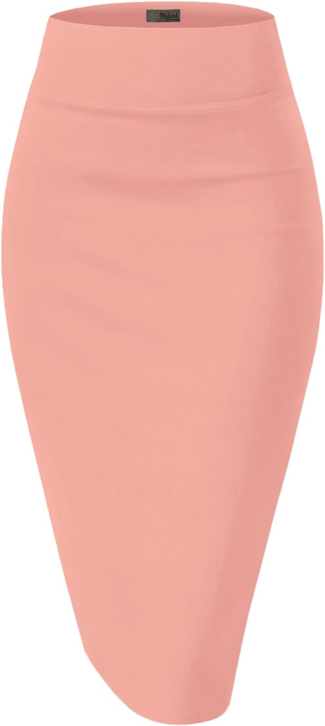 Women's High Waist Pencil Skirt - Premium Stretch Ponte Business Professional Below Knee 1073t-light Cora