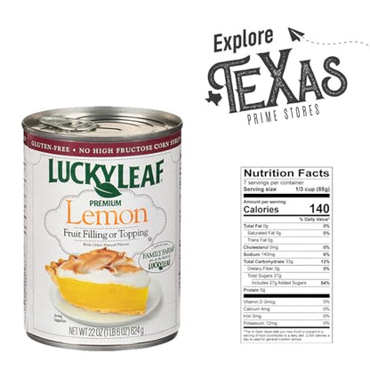 Lucky Leaf 4-Pack of Premium Pie Filling or Topping 22 oz Cans + 1 Utility Freebie by Lavinia Essentials Brand (Premium Lemon, 4 Pack)