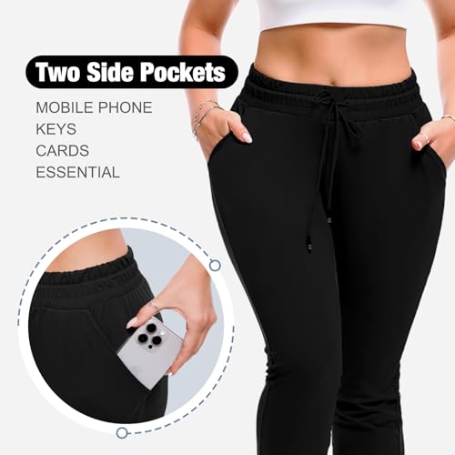 SINOPHANT Joggers for Women with Pockets Drawstring Sweatpants for Lounge Gym Yoga ArmyGreen M