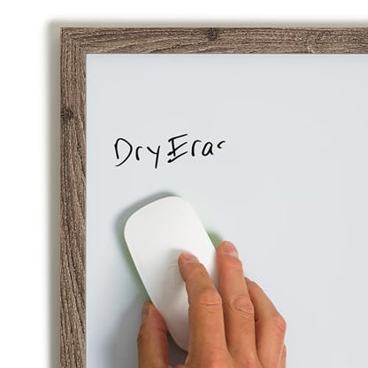 U Brands Magnetic Whiteboard Eraser, 4.5" x 2.25" x 1", Dry Erase Felt Eraser, White and Green, Lightweight Modern Design