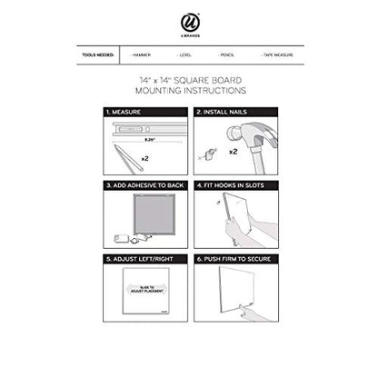 U Brands Magnetic Chalkboard, 11" x 15.5", Frameless, Premium Matte Surface, Includes Marker and Magnet