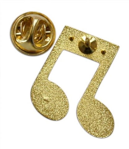 Novel Merk Music Note Lapel Pin, Hat Pin & Tie Tack Set - Clutch Back (3- Dual Note)