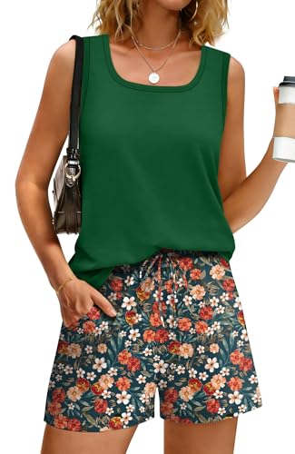 WIHOLL Two Piece Sets for Women Summer Spring Date Outfits 2026 Cruise Outfits 2025 Spring Break Vacation Clothes Fashion Clothing Trendy Lounge Matching Sets Women's Clothing Resort Wear 2026