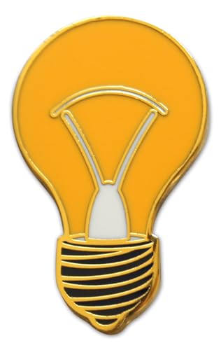 Novel Merk Lightning Bolt – Electrician Lapel Pin, Hat Pin & Tie Tack Set - with Clutch Back (3- Light Bulb)